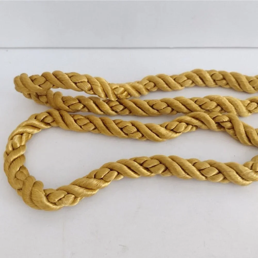 Vtg New Sears Drapery Holdbacks Tiebacks Gold Tassel Medallions Hollywood READ